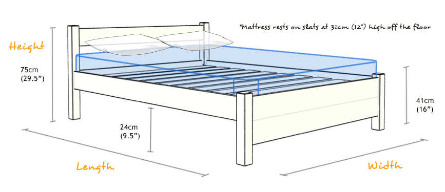 average height of king mattress